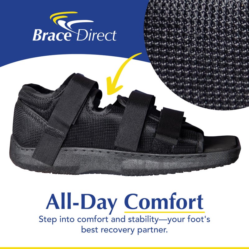 Brace Direct Post-Op Shoe L3260 - Adjustable Orthopedic Walking Shoe for Broken Foot & Toe, Stress Fractures, Bunions, Post-Surgery Recovery, Left or Right Foot, Men M (US Shoe Size 10-11/27 cm) - Image 2
